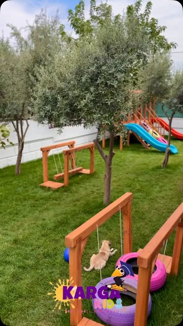 Maşuk Şubemizin ağaçları ve bahçe oyun alanı